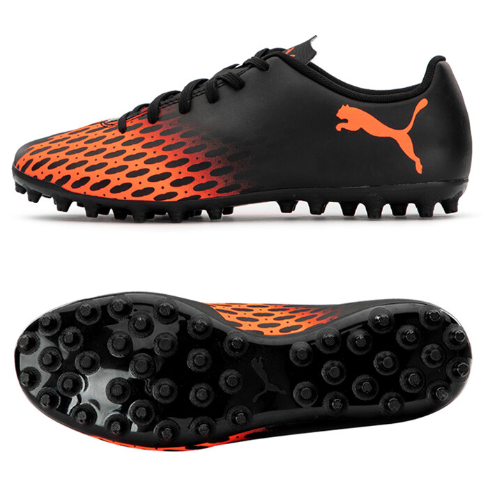 black and orange puma football boots